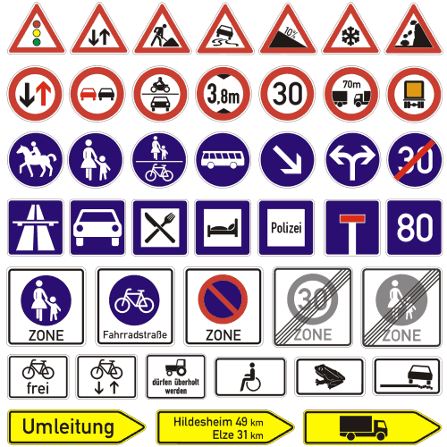 Verkehrsschilder Traffic Signs