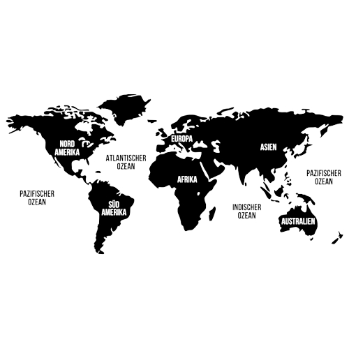 Vektorgrafik Weltkarte